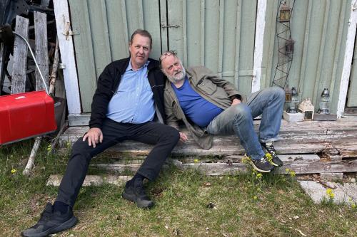 Perintö näyttelijät oikealta Jussi Rekonen ja Erkki Teittinen